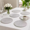 SHF® Handmade | 15x15 inch | Pack of 6 | Table Placemat | Cotton Round Placemat for Dining Table | Washable Heat Resistant Dining Table Mat | Eco-Friendly Table Decor for Home Kitchen Cafe Restaurant| Table Decor Accessories | Multicolor.