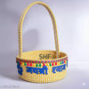 SHF® Laddu Gopal Puja Basket 10 Inch Cotton Rope Handcrafted Mandir Basket for Home Temple | Yello & White