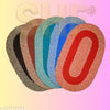 SHF® Multicolor 12x20 Inch Oval Polyester Doormat – Set of 5 | Soft, Durable & Washable Non-Slip Door Mat for Home, Bedroom, Living Room, Kitchen, Bathroom & Entrance | Premium Quality Anti Skid Floor Mat | Multicolor Combo Pack of 5