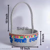 SHF® Laddu Gopal Puja Basket 10 Inch Cotton Rope Handcrafted Mandir Basket for Home Temple | Gray & White