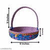 SHF® 9 Inches, Pack of 1, Laddu Gopal Basket for Puja, Decorative Pooja Basket,