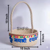 SHF® Laddu Gopal Puja Basket 10 Inch Cotton Rope Handcrafted Mandir Basket for Home Temple | Beige & White